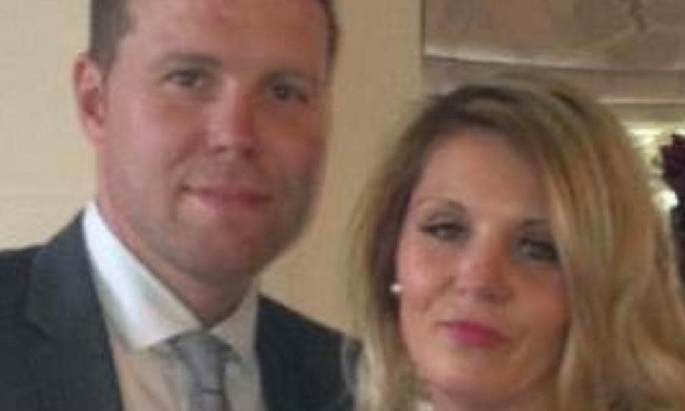 Derek Whyteside, 42, with his partner Michelle