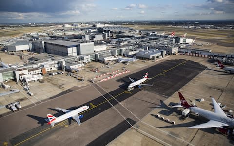 London Heathrow, the UK's busiest airport, was found to have the best performance, with aircraft typically taking off 11 minutes late - Credit:  Jack Taylor/ Getty Images