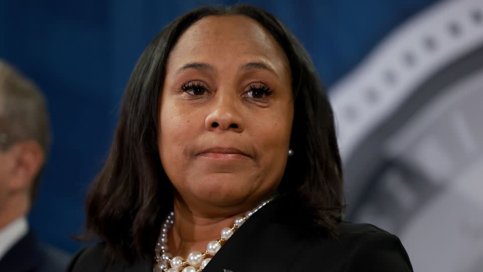 Fulton County District Attorney Fani Willis speaks August 14 during a news conference at the Fulton County Government building in Atlanta. - Joe Raedle/Getty Images