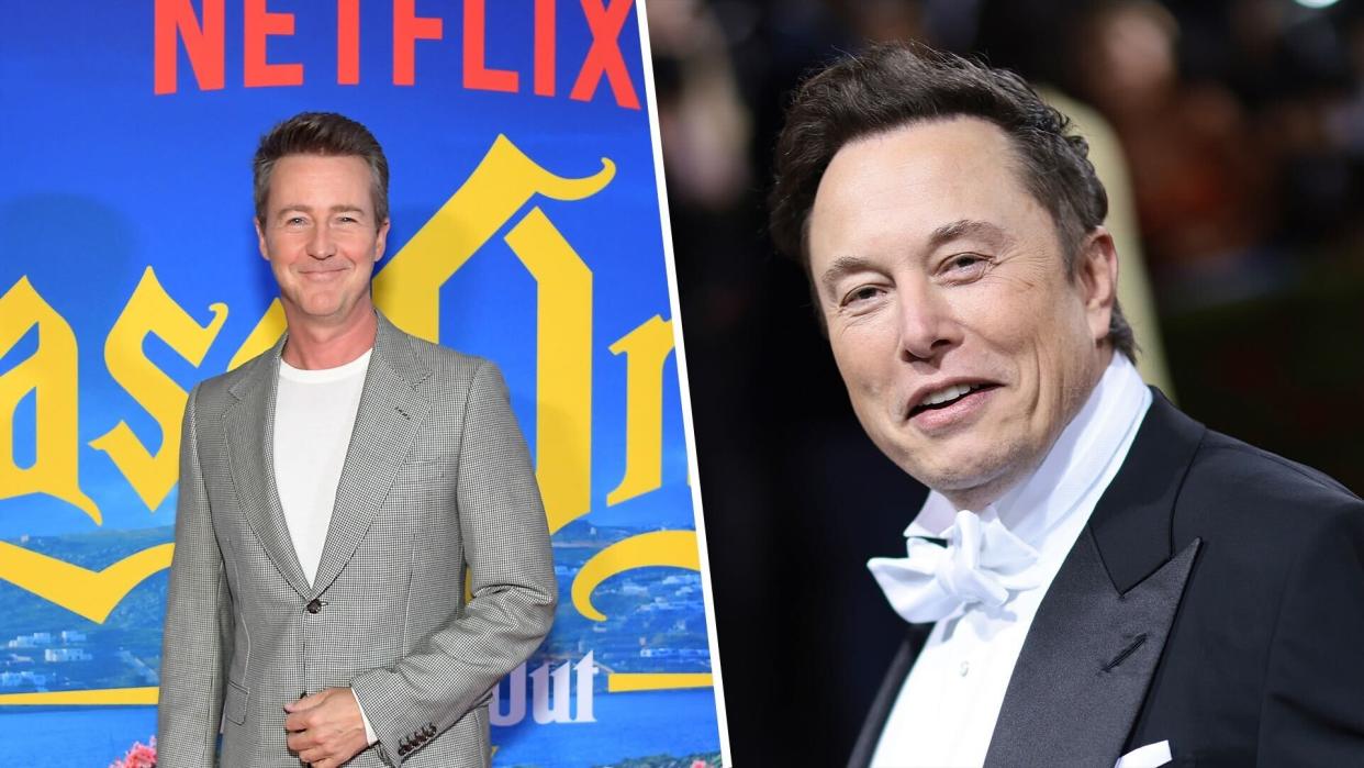 Edward Norton / Elon Musk (Getty Images)