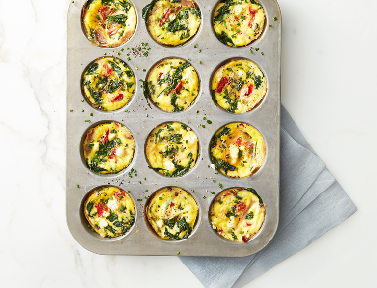 10) Spinach and Goat Cheese Egg Muffins