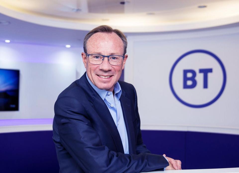 BT boss Philip Jansen will now report into Adam Crozier, as the new chairman of the group (BT/PA) (PA Media)