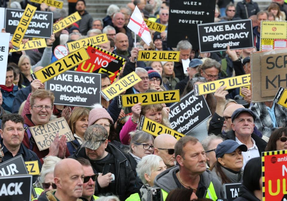 An anti-Ulez protest in April (Getty Images)