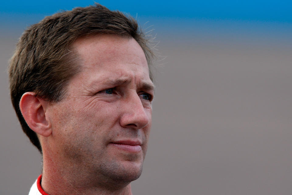 Retired NASCAR driver John Andretti died on Thursday at 56 after a public battle with colon cancer. (Photo by Lisa Blumenfeld/Getty Images for NASCAR)