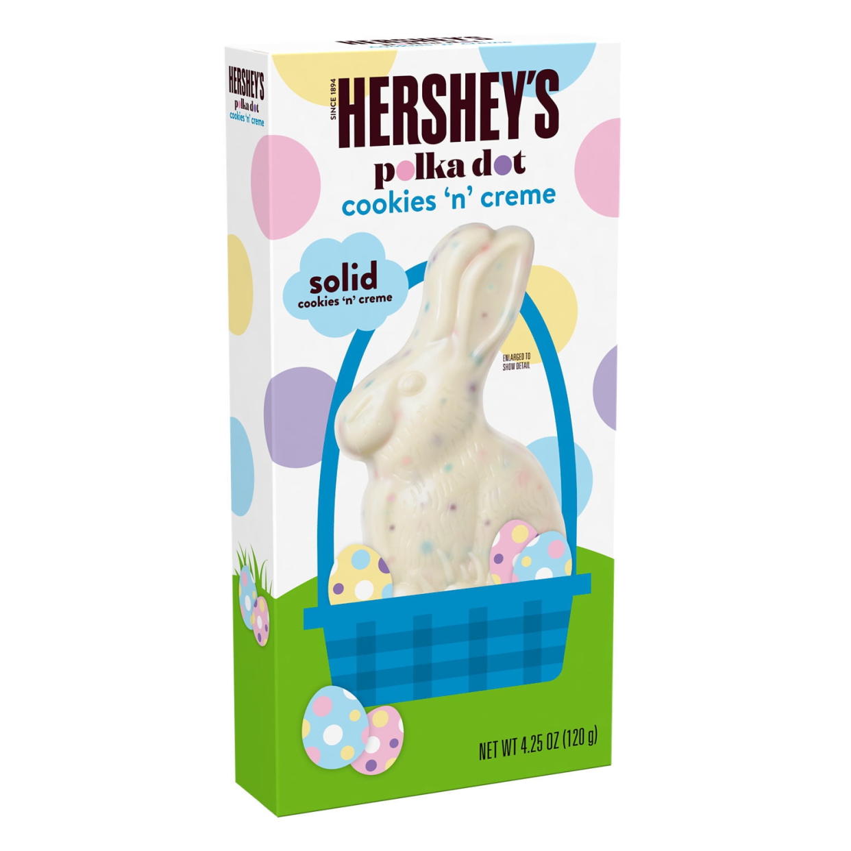 <p><a href="https://go.redirectingat.com?id=74968X1596630&url=https%3A%2F%2Fwww.walmart.com%2Fip%2FHershey-s-Cookies-n-Creme-Polka-Dot-Bunny-Easter-Candy-Gift-Box-4-25-oz%2F599004269&sref=https%3A%2F%2Fwww.thepioneerwoman.com%2Ffood-cooking%2Fg35431566%2Fbest-easter-candy%2F" rel="nofollow noopener" target="_blank" data-ylk="slk:Shop Now;elm:context_link;itc:0;sec:content-canvas" class="link rapid-noclick-resp">Shop Now</a></p><p>Hershey's Cookies 'n' Creme Polka Dot Bunny</p><p>walmart.com</p><p>$4.26</p>