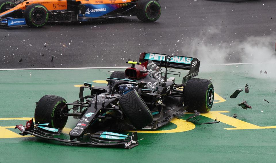<p>Valtteri Bottas se despidió de Mercedes causando en su coche daños por valor de 2.699.612 euros. (Foto: Peter Kohalmi / POOL / AFP / Getty Images).</p> 