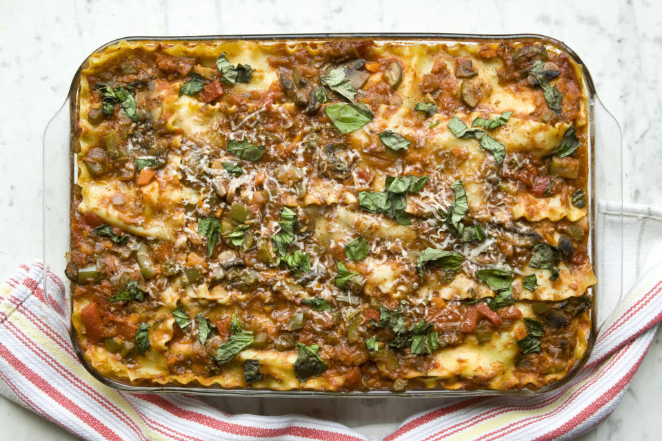 Les lasagnes à la ricotta et au chou frisé