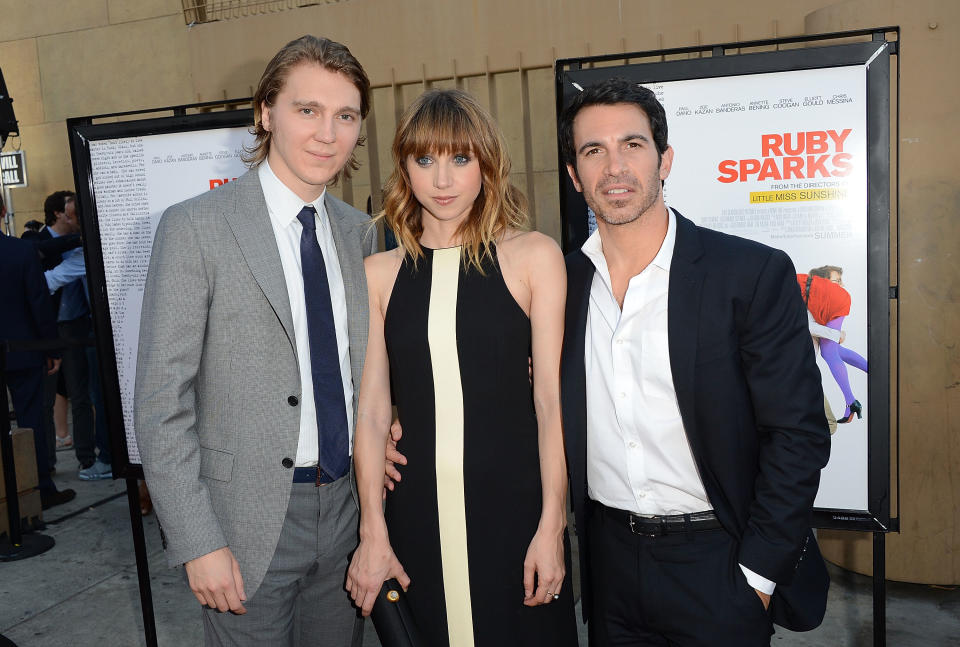 HOLLYWOOD, CA - JULY 19: (L-R) Actors Paul Dano, Zoe Kazan, and Chris Messina attend Fox Searchlight's 'Ruby Sparks' Los Angeles premiere held at the Egyptian Theatre on July 19, 2012 in Hollywood, California. (Photo by Jason Merritt/Getty Images)