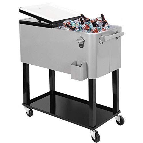 8) Clevr 80-Qt Rolling Cooler Ice Chest