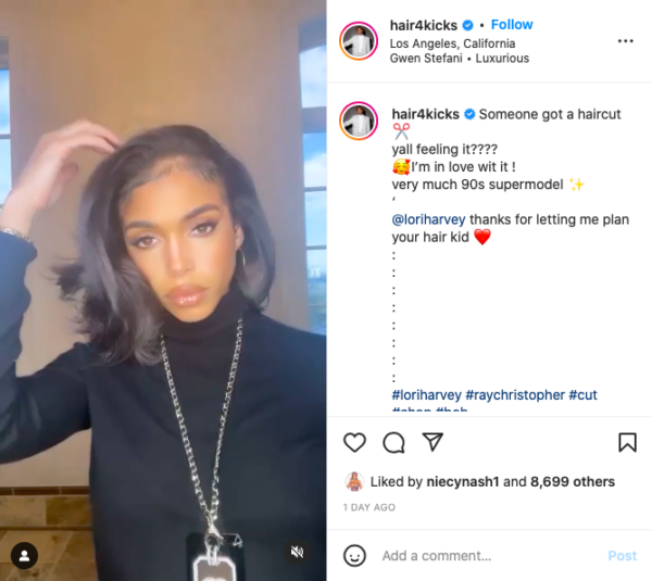 Lori Harvey Debuts Dramatic Hairstyle Change