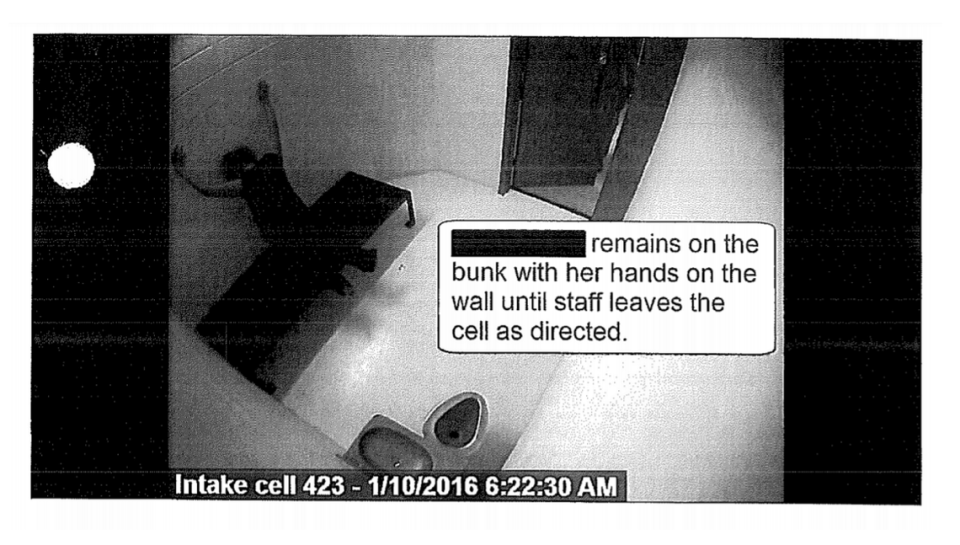 Security video footage from a Department of Juvenile Justice residential facility