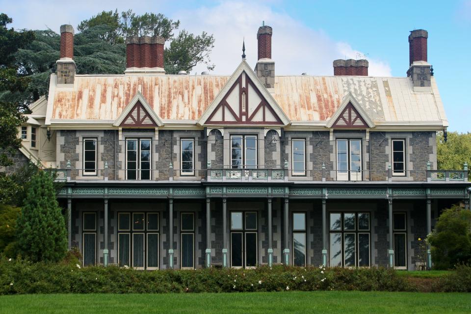 Rockwood Park & Museum in Penny Hill, anchored by Rockwood Mansion, an English country estate built in the mid-1850s in Rural Gothic style.