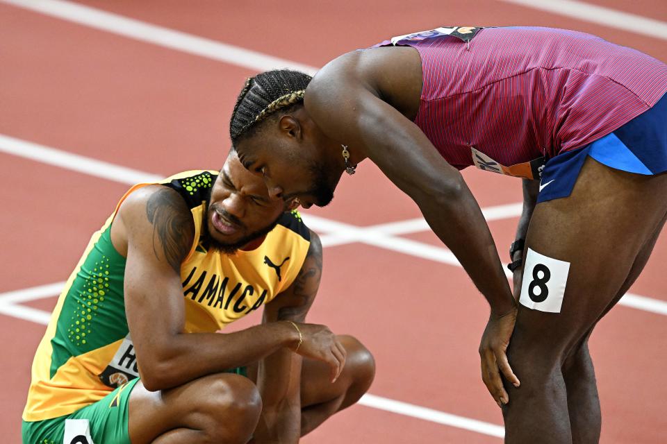 Noah Lyles speaks to Andrew Hudson.