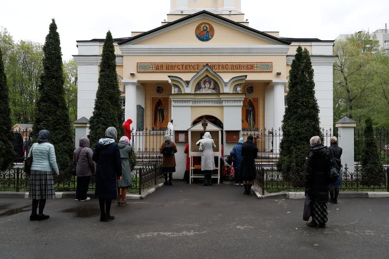 Orthodox deacon Andrei Molchanov's funeral, who died after contracting the coronavirus disease (COVID-19), in Moscow