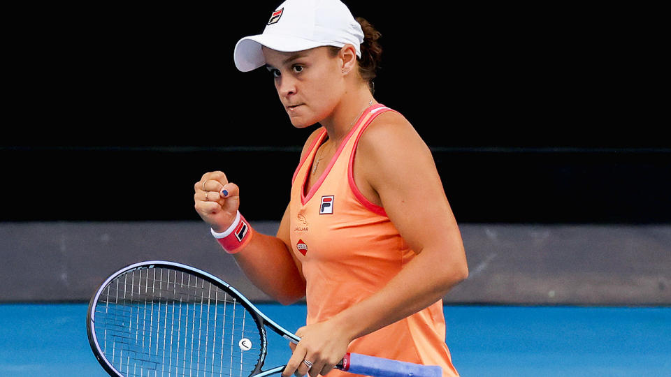 Ash Barty, pictured here in action at the WTA 500 Yarra Valley Classic.