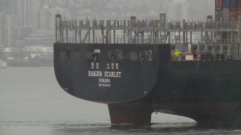 Hanjin cargo ship docks in Vancouver after weeks of uncertainty