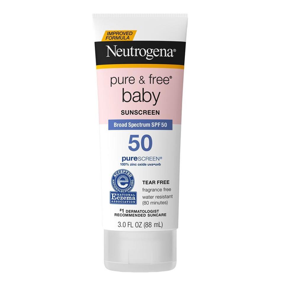 4) Pure & Free Baby Mineral Sunscreen Lotion, SPF 50