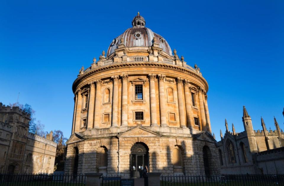 Radcliffe Camera and St Mary's Church in Oxford