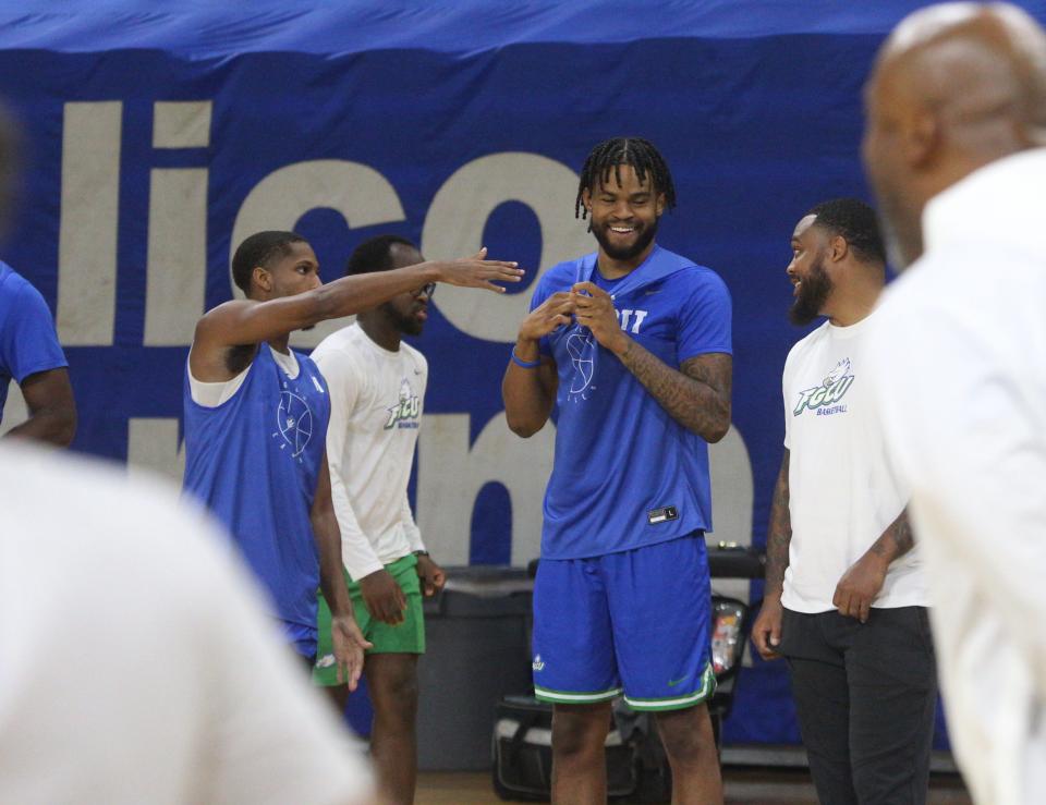 Action from the first official practice for the Florida Gulf Coast University menÕs basketball team Alico Arena on Tuesday, Sept. 26, 2023.