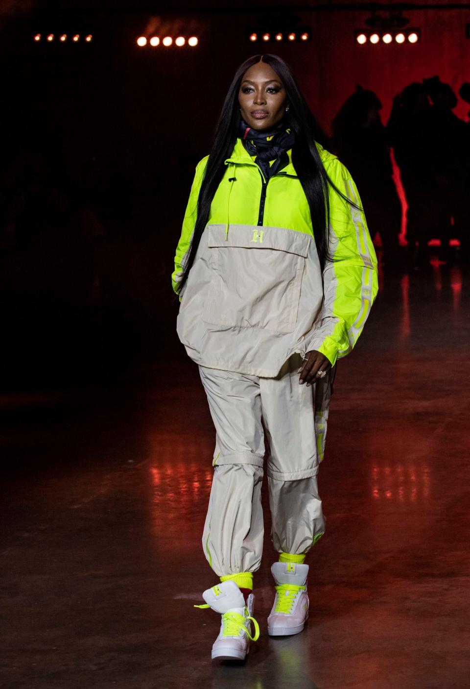 Naomi Campbell walks for Tommy Hilfiger (Lucy Young)