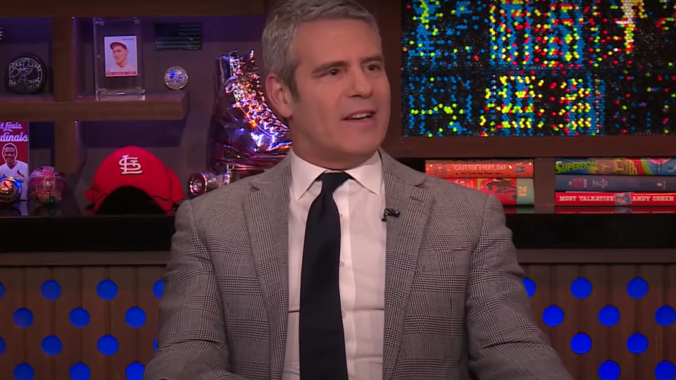 screenshot of Andy Cohen on Watch What Happens Live