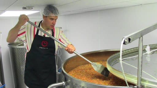 Pascal Miche, a former pork butcher in his 40s, says his is the first tomato wine to be successfully commercialized -- with sales at 34,000 bottles annually only three years since he launched the project