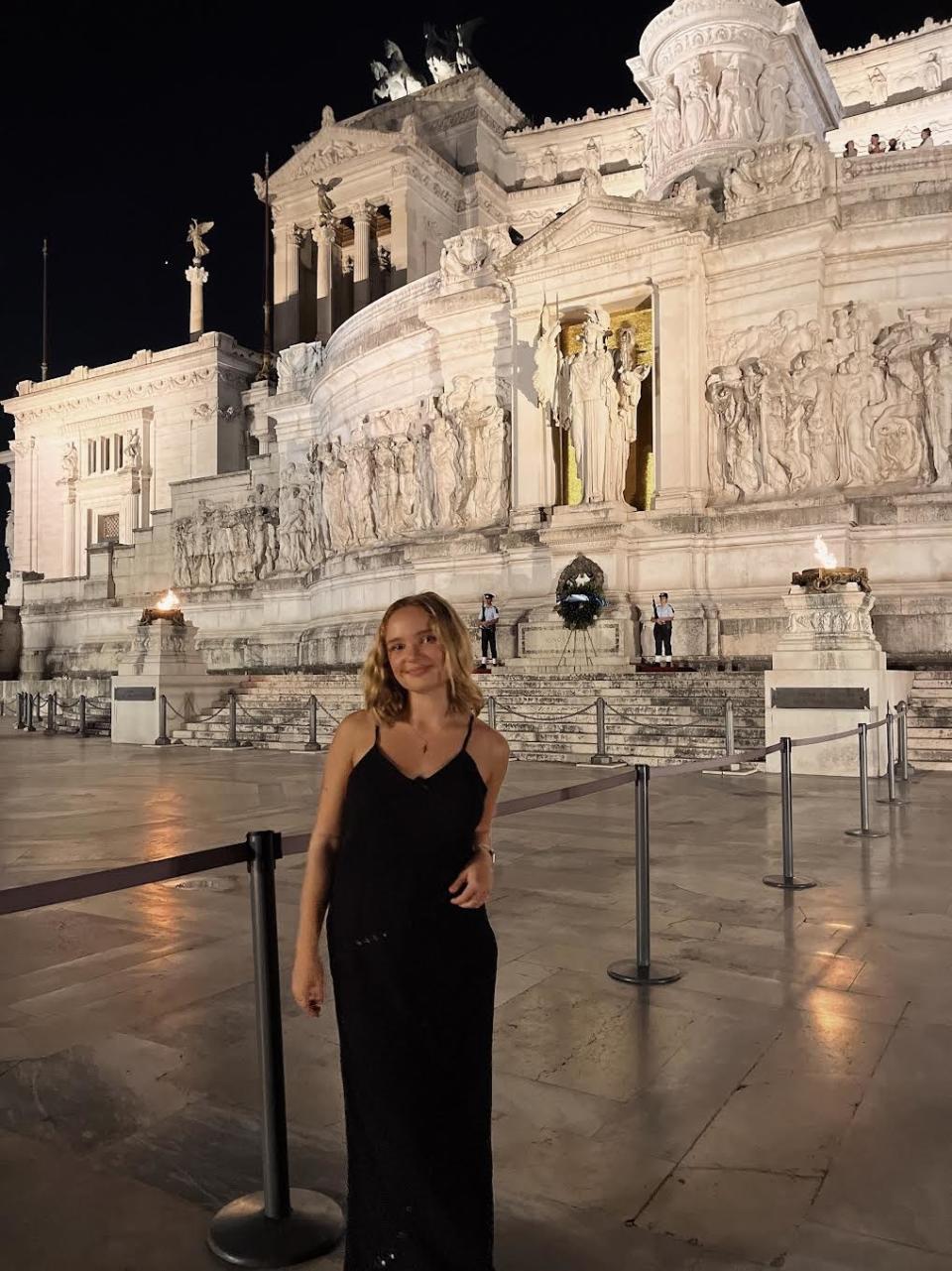 Datskovska on a trip in Rome while studying abroad