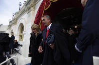 <p>Former Speaker of the House John Boehner and his wife Debbie arrive for the Presidential Inauguration of Trump at the US Capitol on January 20, 2017 in Washington, DC. (Photo: Saul Loeb – Pool/Getty Images) </p>