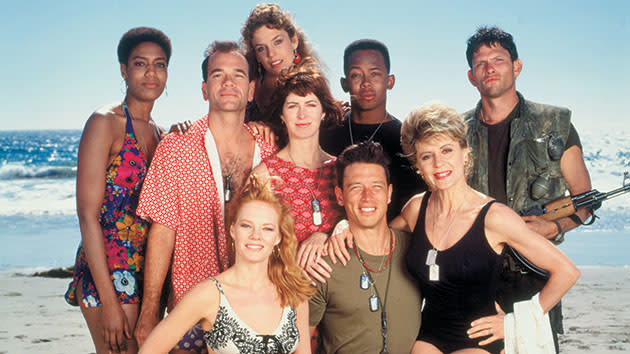 "China Beach" - (L to R standing): Nancy Giles as Private Frankie Bunsen; Robert Picardo as Dr. Dick Richard; Megan Gallagher as Wayne Marie Holmes; Dana Delany as Army nurse Colleen McMurphy; Michael Boatman as Samuel Beckett; Jeff Kober as Dodger (L to R front): Marg Helgenberger as K.C.; Brian Wimmer as Boonie Lanier; Concetta Tomei as Lila Garreau