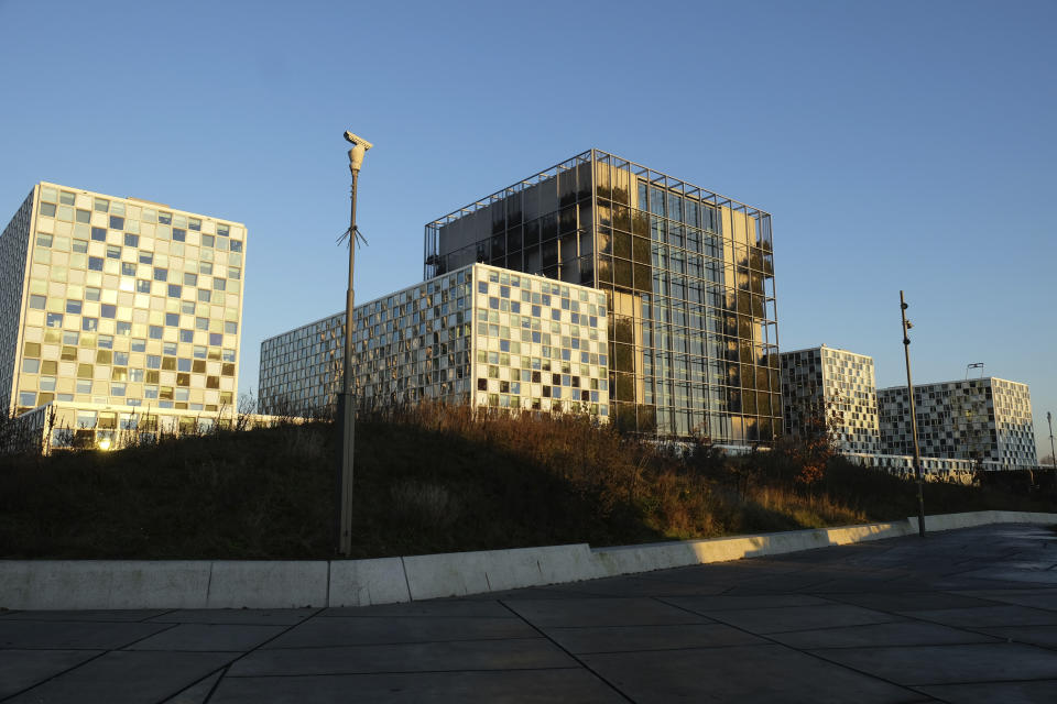 Exterior view of the International Criminal Court, or ICC, in The Hague, Netherlands, Wednesday Dec. 4, 2019. Prosecutors are appealing to International Criminal Court judges to authorize a wide-ranging investigation into alleged crimes in Afghanistan's brutal conflict. In April, a panel of judges rejected a request by the court's prosecutor, Fatou Bensouda, to open an investigation into crimes allegedly committed by the Taliban, Afghan security forces and American military and intelligence agencies.(AP Photo/Mike Corder)