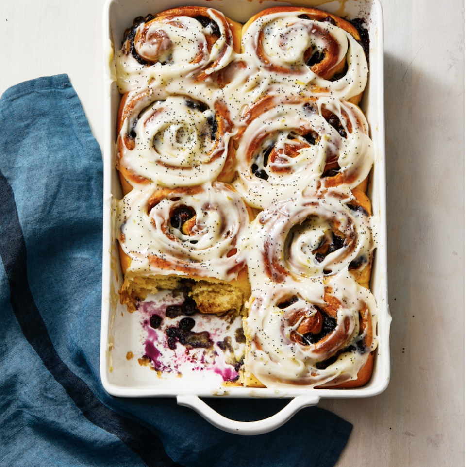 <p>These ooey, gooey sweet rolls can be prepped the night before and baked right when you wake up. Can you think of a better start to the morning?</p><p><em><a href="https://www.goodhousekeeping.com/food-recipes/a32223744/blueberry-sweet-rolls-with-lemon-recipe/" rel="nofollow noopener" target="_blank" data-ylk="slk:Get the recipe for Blueberry Sweet Rolls With Lemon »;elm:context_link;itc:0;sec:content-canvas" class="link ">Get the recipe for Blueberry Sweet Rolls With Lemon »</a></em></p><p><strong>RELATED: </strong><a href="https://www.goodhousekeeping.com/food-recipes/g4201/best-brunch-recipes/" rel="nofollow noopener" target="_blank" data-ylk="slk:55 Sweet and Savory Brunch Recipes to Make This Weekend;elm:context_link;itc:0;sec:content-canvas" class="link ">55 Sweet and Savory Brunch Recipes to Make This Weekend</a></p>