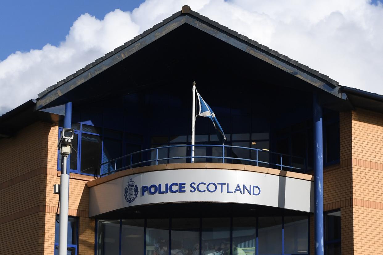 A general view shows the front of Govan Police Station on Helen Street in Glasgow on October 12, 2019. - A French man arrested in Scotland is not the murder suspect wanted for killing his wife and four children eight years ago, a source close to the investigation said October 12. French judicial sources had said October 11 that police at Glasgow airport had arrested Xavier Dupont de Ligonnes, who was subject to an international arrest warrant for the 2011 killings which transfixed France. But on October 12, sources close to the probe said a DNA test on the man being held in Scotland was "negative". (Photo by ANDY BUCHANAN / AFP) (Photo by ANDY BUCHANAN/AFP via Getty Images)