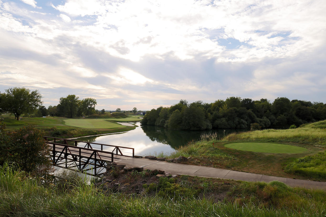 The 17th hole at Victoria National Golf Club. (Mike Mulholland/Getty Images)