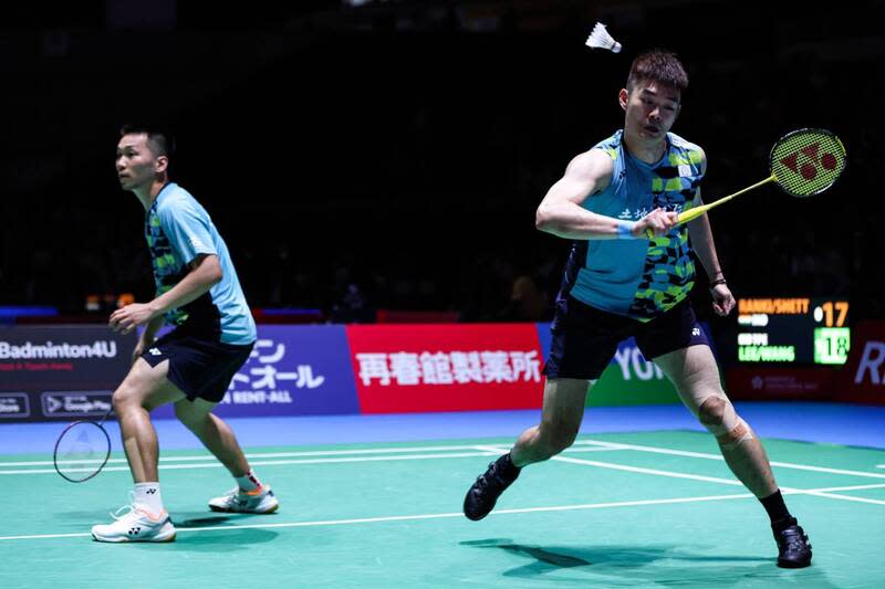 台灣男雙組合「麟洋配」王齊麟（右）與李洋（左） 。 （圖／Badminton Photo提供）