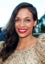 Rosario Dawson looked stylish in red at Cannes. [Rex]