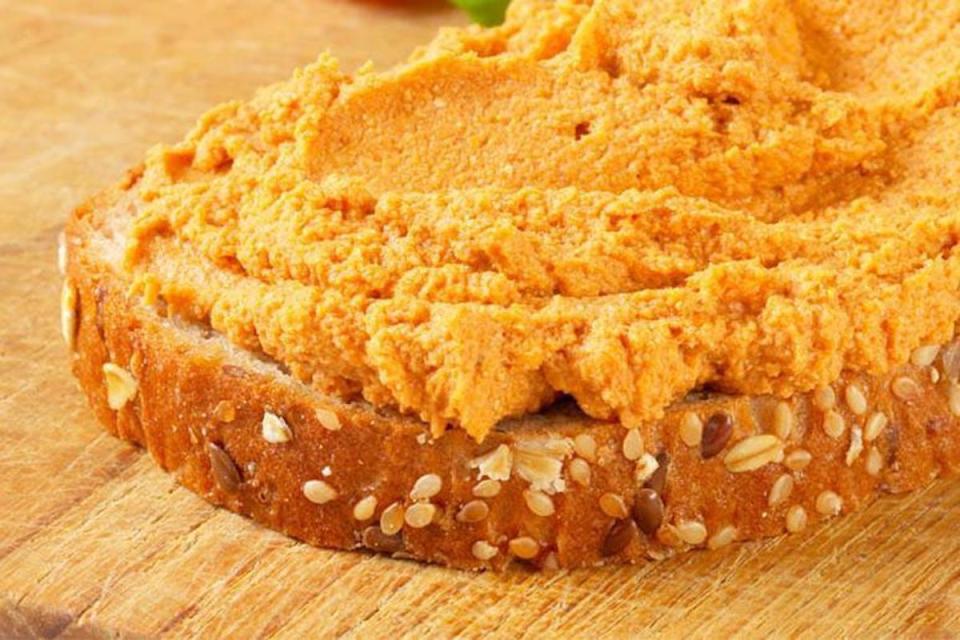 <p>If you’re looking for something a little healthier than your average stadium food, look to this recipe for sweet potato hummus with red pepper, lemon juice, garlic, cumin and cayenne, which is mild in comparison to <a href="https://www.thedailymeal.com/eat/worlds-hottest-hot-sauces-gallery?referrer=yahoo&category=beauty_food&include_utm=1&utm_medium=referral&utm_source=yahoo&utm_campaign=feed" rel="nofollow noopener" target="_blank" data-ylk="slk:the world’s hottest hot sauces;elm:context_link;itc:0;sec:content-canvas" class="link ">the world’s hottest hot sauces</a>.</p> <p><a href="https://www.thedailymeal.com/recipes/sweet-potato-hummus-recipe-1?referrer=yahoo&category=beauty_food&include_utm=1&utm_medium=referral&utm_source=yahoo&utm_campaign=feed" rel="nofollow noopener" target="_blank" data-ylk="slk:For the Sweet Potato Hummus Recipe, click here.;elm:context_link;itc:0;sec:content-canvas" class="link ">For the Sweet Potato Hummus Recipe, click here.</a></p>