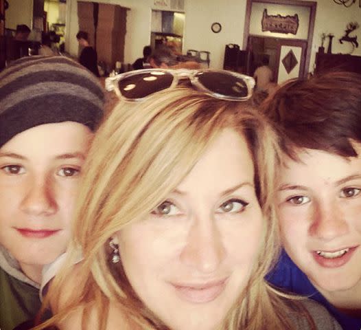 <p>Lisa Ann Walter Instagram</p> Lisa Ann Walter with her kids Spencer and Simon Walter.