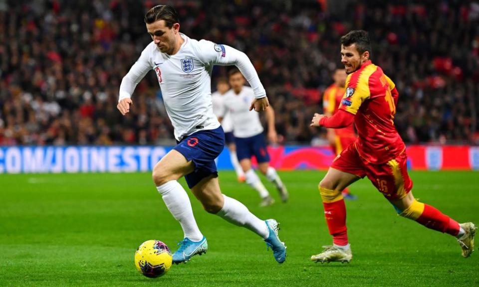 The unavailability of Ben Chilwell (left) saw Gareth Southgate use the right-footed Kieran Trippier at left-back against Belgium on Sunday.