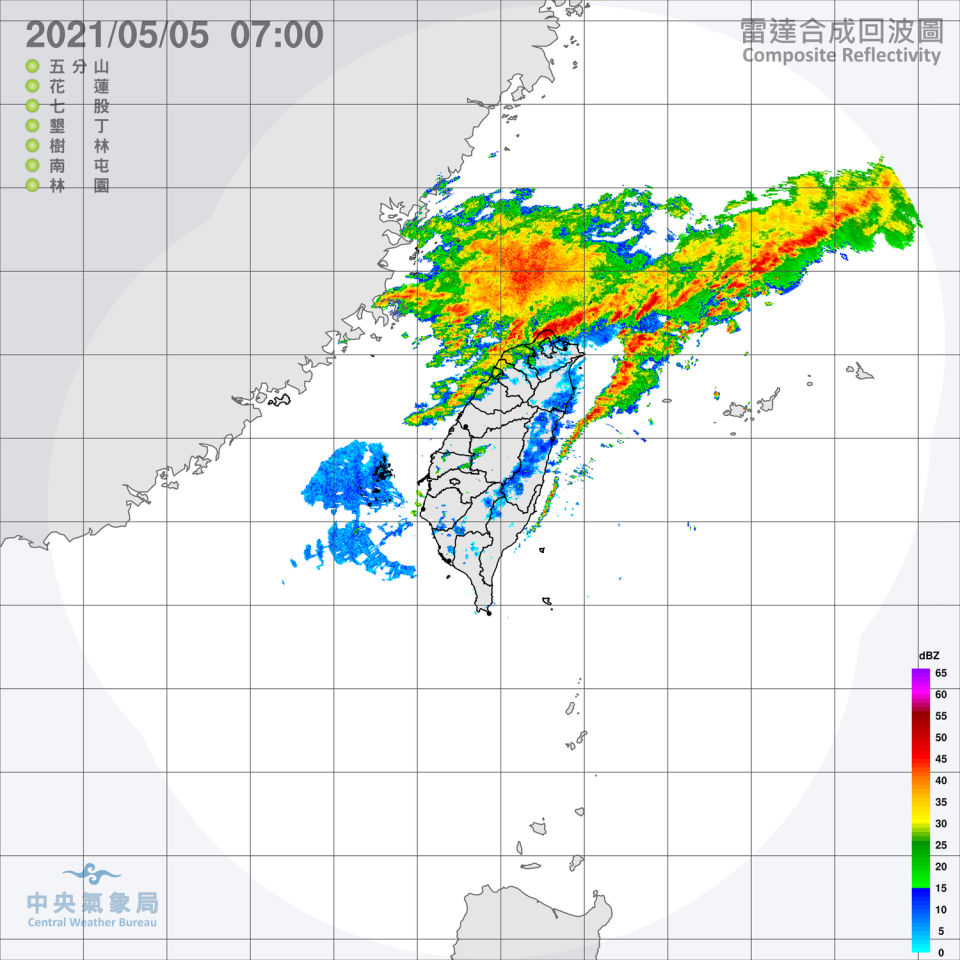 中央氣象局局長鄭明典今天一早在臉書表示，此回波不弱，山區降雨值得期待。   圖：中央氣象局/ 提供