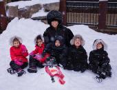<p>Marjorie and her grandchildren giggled in the snow during a trip to Aspen in 2020 – probably laughing about their sculpture apparently inspired by Steve!</p> <p>"PawPaw the snowman," she wrote of the photo.</p>