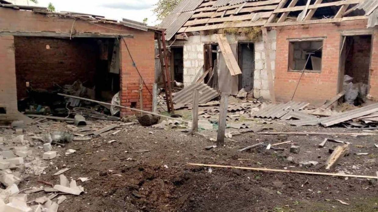 Aftermath of the attack on the Shalyhyne hromada. Photo: Sumy Oblast Prosecutor General's office