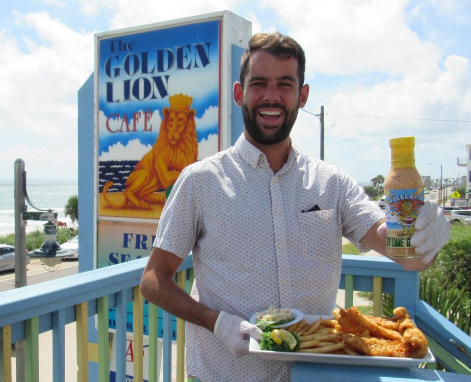 Flagler Beach restaurant Golden Lion Cafe co-owner Chris Marlow shares a peek at the family's most popular dish, Fish & Chips, and the Key Lime Tartar Sauce that has been a hit statewide.