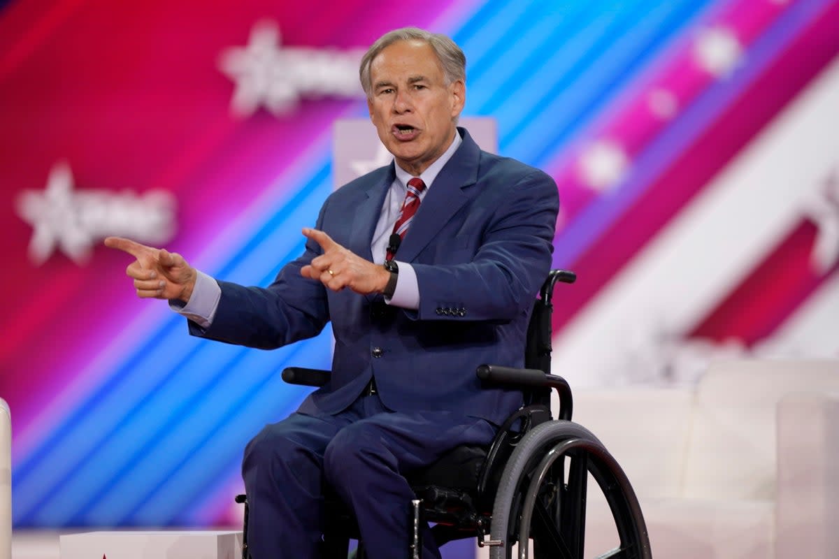 Republican Governor Greg Abbott is facing off against Democrat Beto O’Rourke in the fall  (AP)