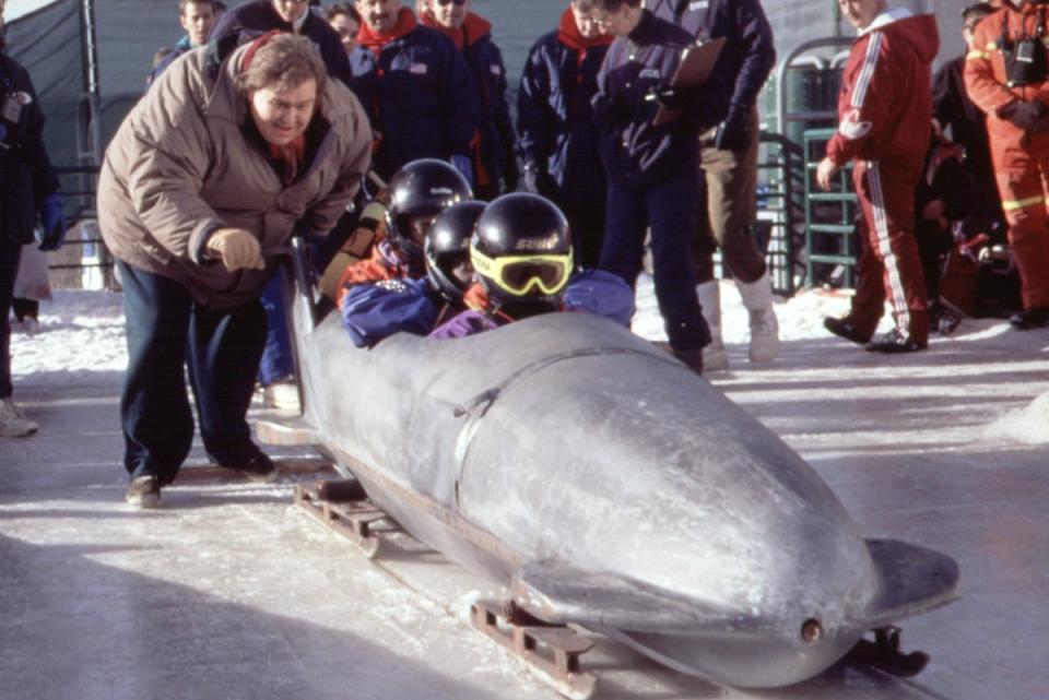 Father figure: John Candy cheers on the team in ‘Cool Runnings’ (Shutterstock)