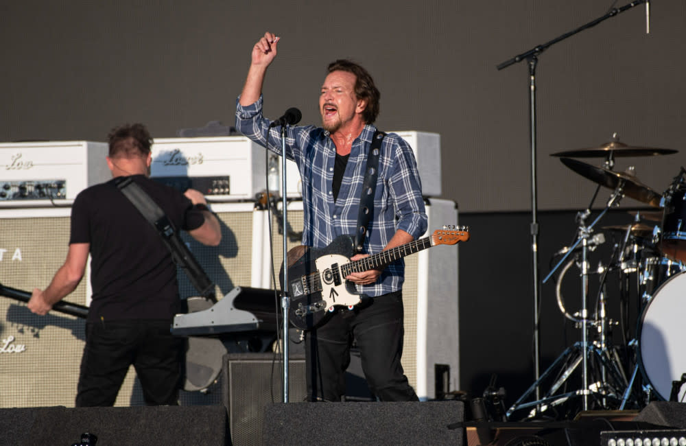 Pearl Jam performing at BST Hyde Park credit:Bang Showbiz