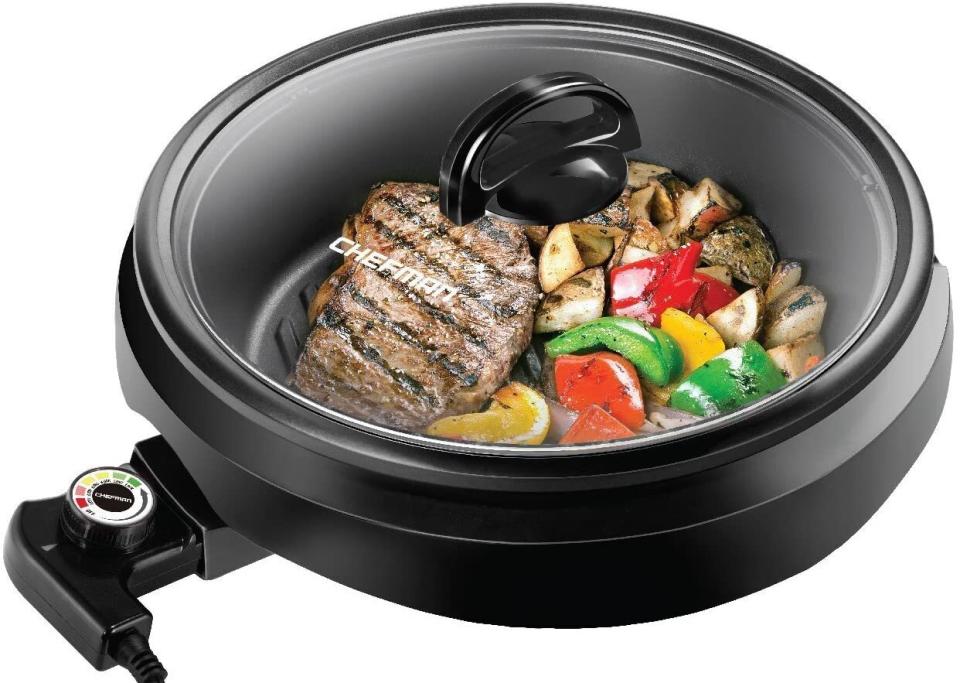 There are lots of possibilities with this grill pot and skillet, which can slow cook, steam and simmer, along with giving your meals grill marks. With its clear lid, you can keep checking to see when dinner's ready. <a href="https://amzn.to/2URS07v" target="_blank" rel="noopener noreferrer">Find it for $35 at Amazon</a>.