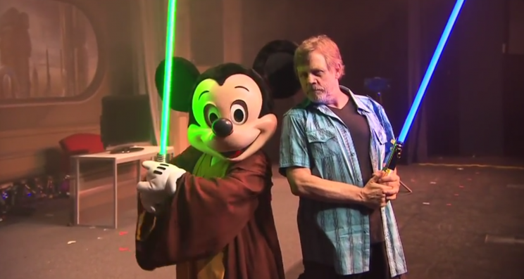 Mark Hamill and Mickey Mouse