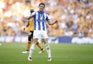 Britain Soccer Football - Hull City v Sheffield Wednesday - Sky Bet Football League Championship Play-Off Final - Wembley Stadium - 28/5/16 Sheffield Wednesday's Sam Hutchinson reacts Action Images via Reuters / Andrew Couldridge Livepic EDITORIAL USE ONLY. No use with unauthorized audio, video, data, fixture lists, club/league logos or "live" services. Online in-match use limited to 45 images, no video emulation. No use in betting, games or single club/league/player publications. Please contact your account representative for further details.