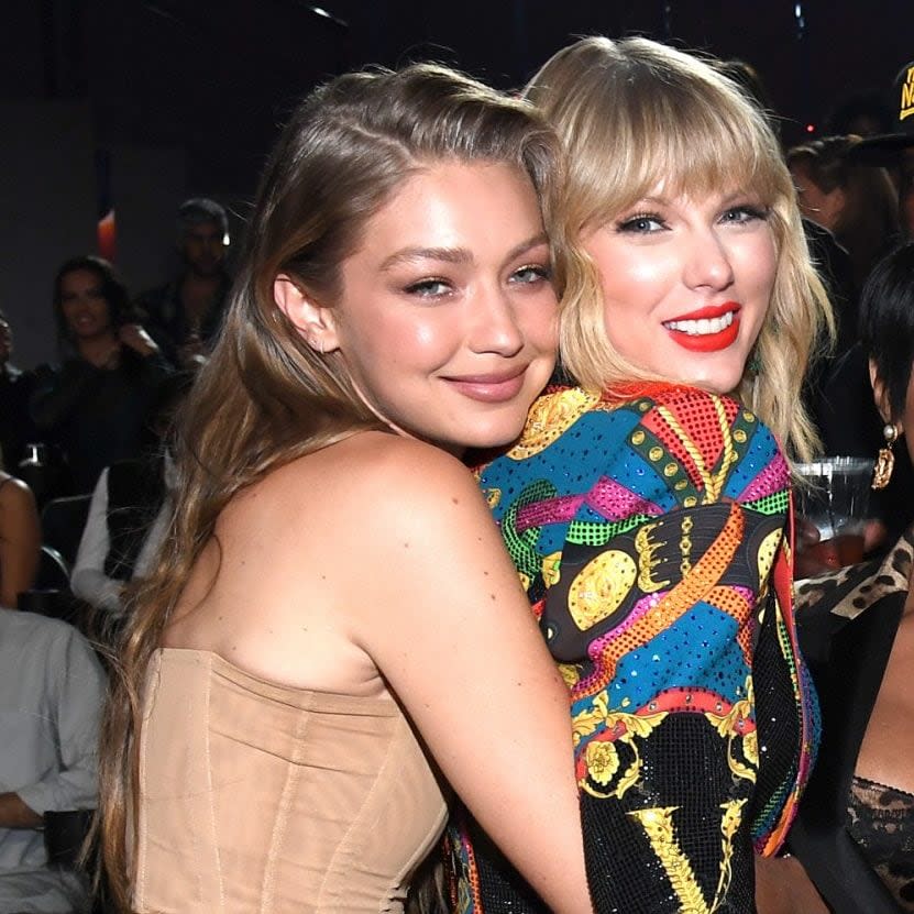 Supermodel Gigi Hadid with Taylor Swift at the 2019 MTV Video Music Awards - Kevin Mazur/WireImage)