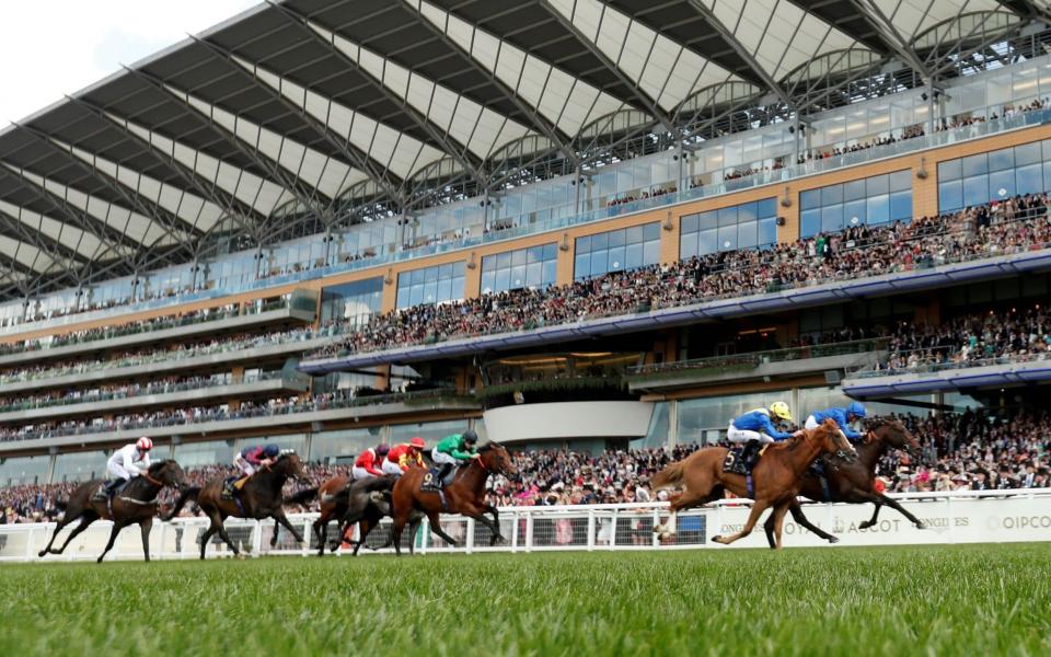 Horse Racing - Royal Ascot - Ascot Racecourse, Ascot, Britain - June 22, 2019 Blue Point ridden by James Doyle wins the 4.20 Diamond Jubilee Stakes Action Images via Reuters/Matthew Childs/File Photo - Action Images via Reuters